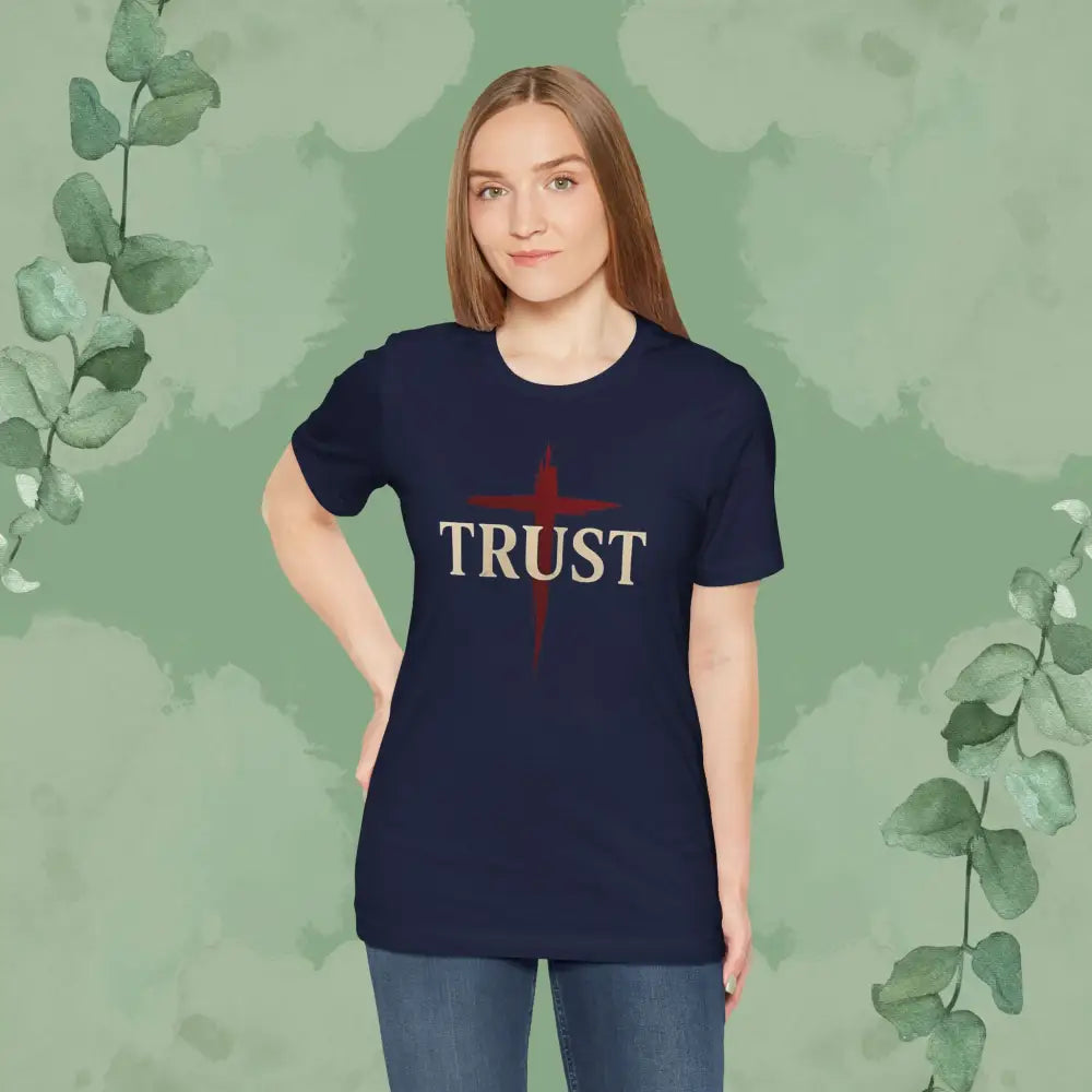 TRUST – Bold Cross Statement T-Shirt - T-Shirt