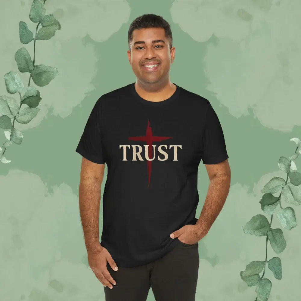 TRUST – Bold Cross Statement T-Shirt - T-Shirt