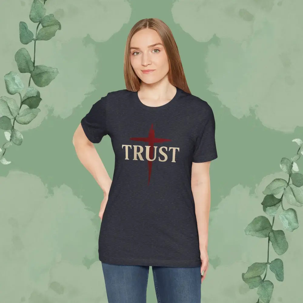 TRUST – Bold Cross Statement T-Shirt - T-Shirt