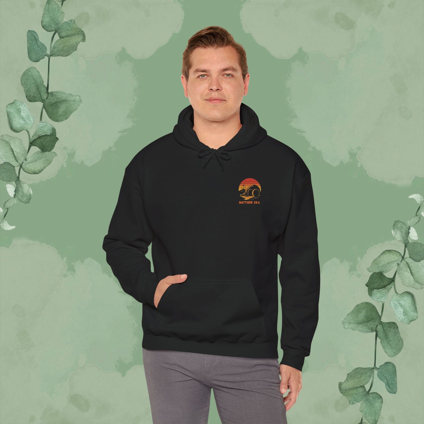 Sunset Risen Indeed Hoodie, Unisex Sweatshirt, Perfect for Easter, Christian Gift, Cozy Fashion, Faith-Based Apparel