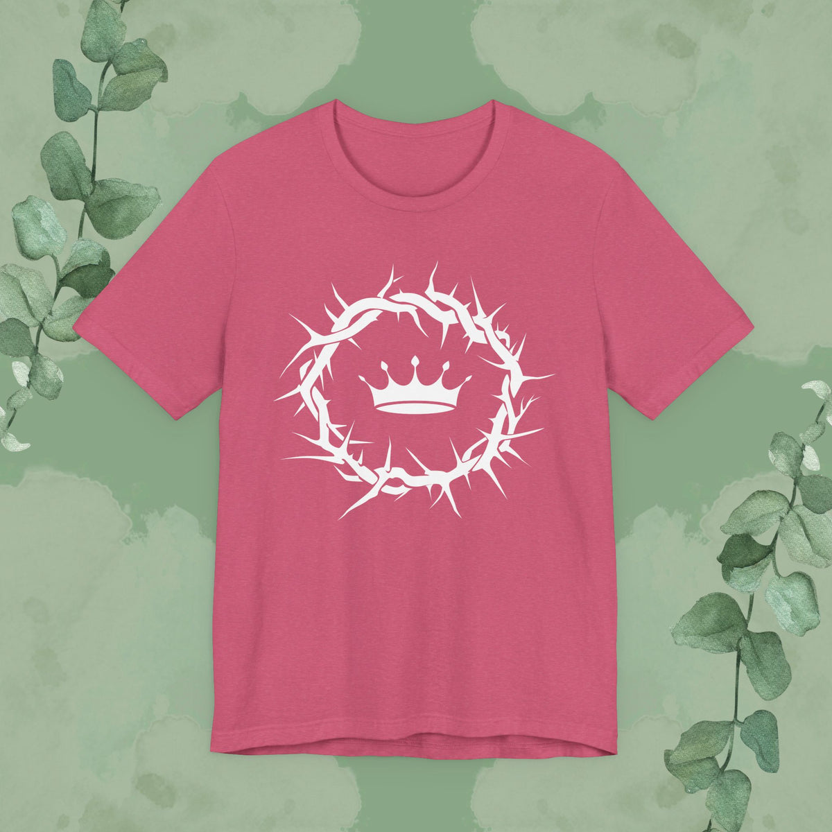 “Jesus Is King” Crown of Thorns T-Shirt – Bold Christian Minimalist Design