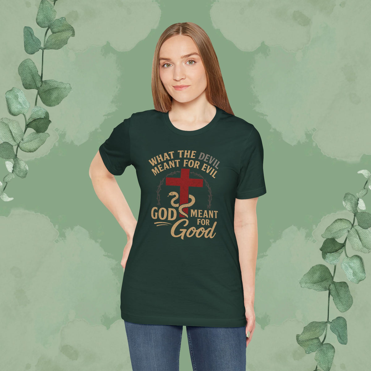 What the Devil Meant for Evil, God Meant for Good Christian T-Shirt