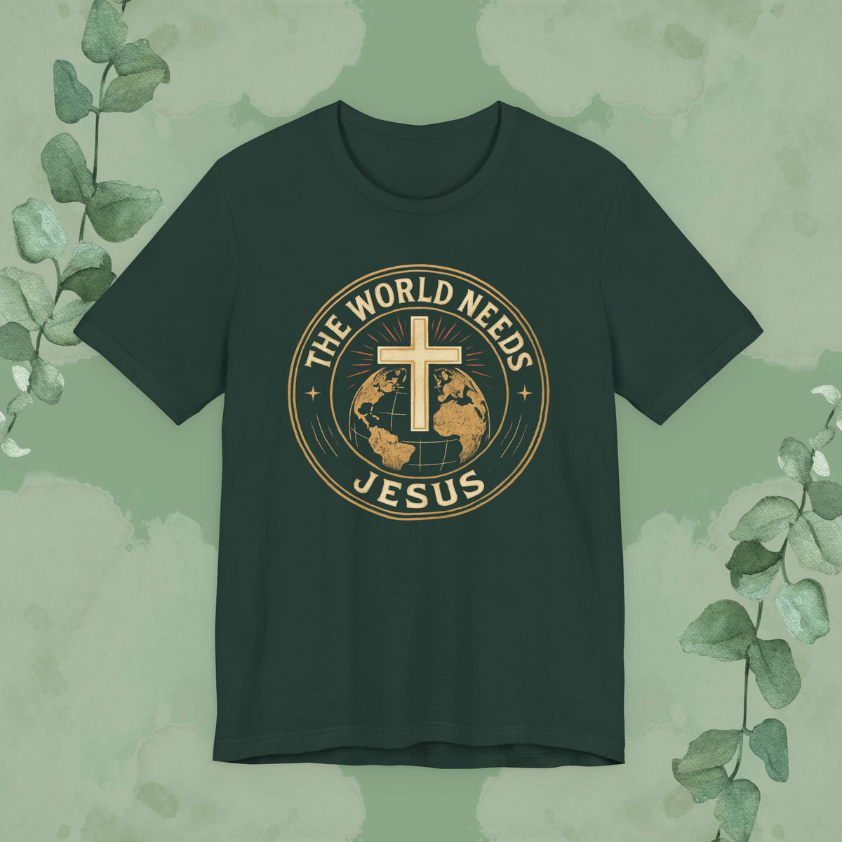 The World Needs Jesus Christian T-Shirt