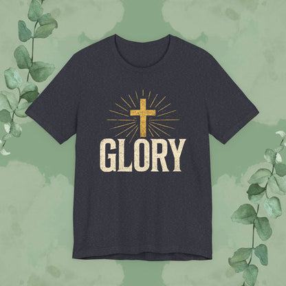 GLORY Christian T-Shirt | Radiant Cross Gospel Tee