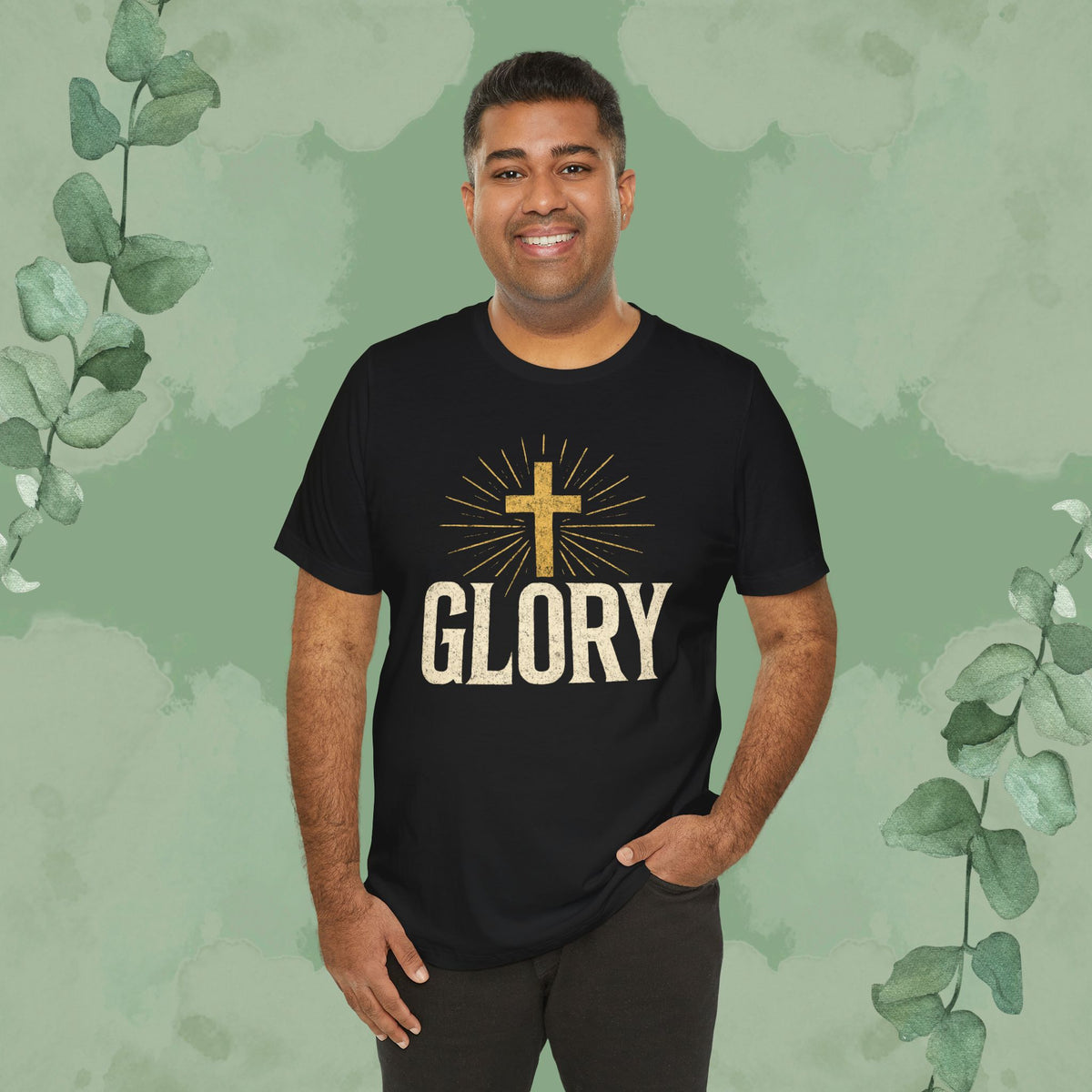 GLORY Christian T-Shirt | Radiant Cross Gospel Tee