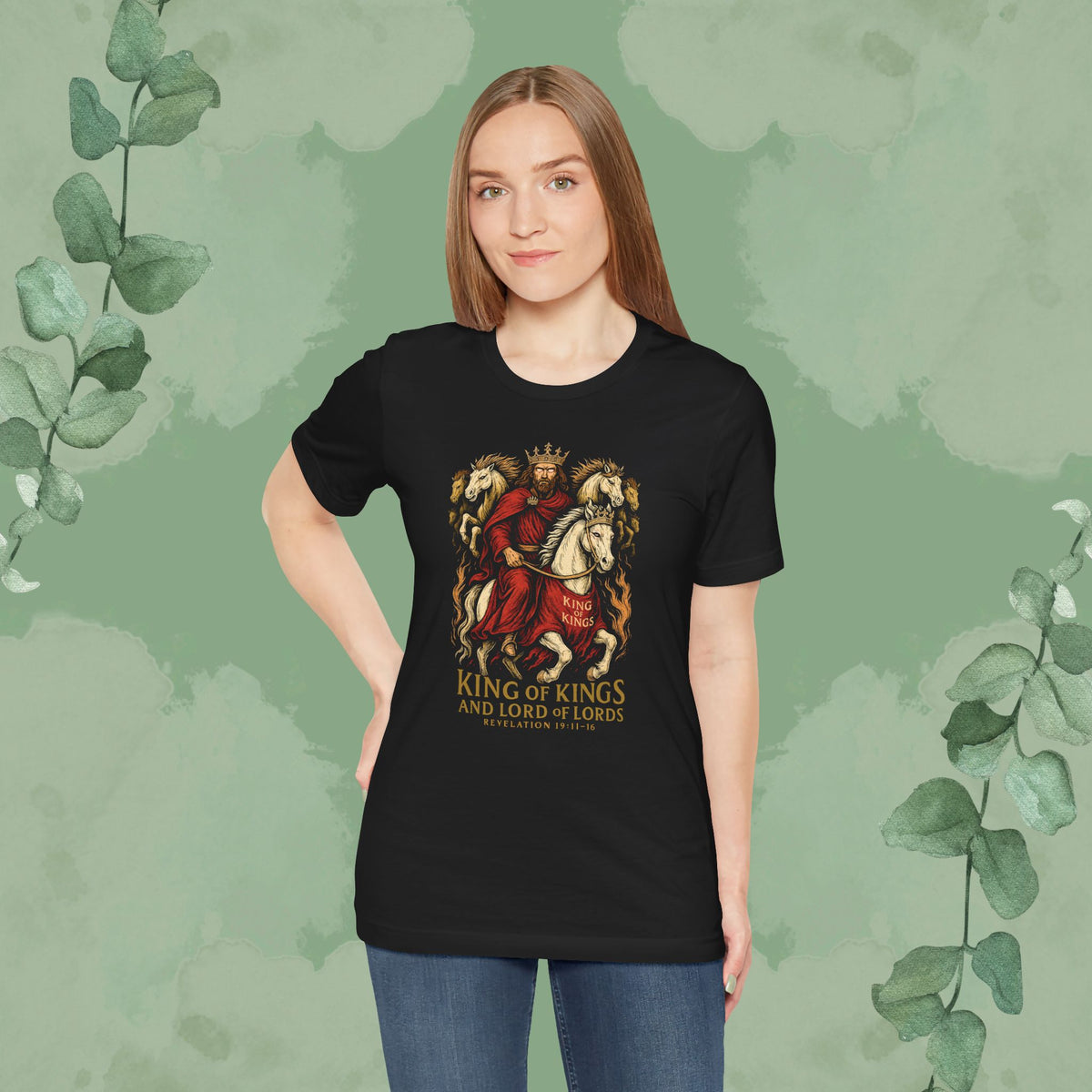 King of Kings – Revelation 19:11-16 Christian T-Shirt