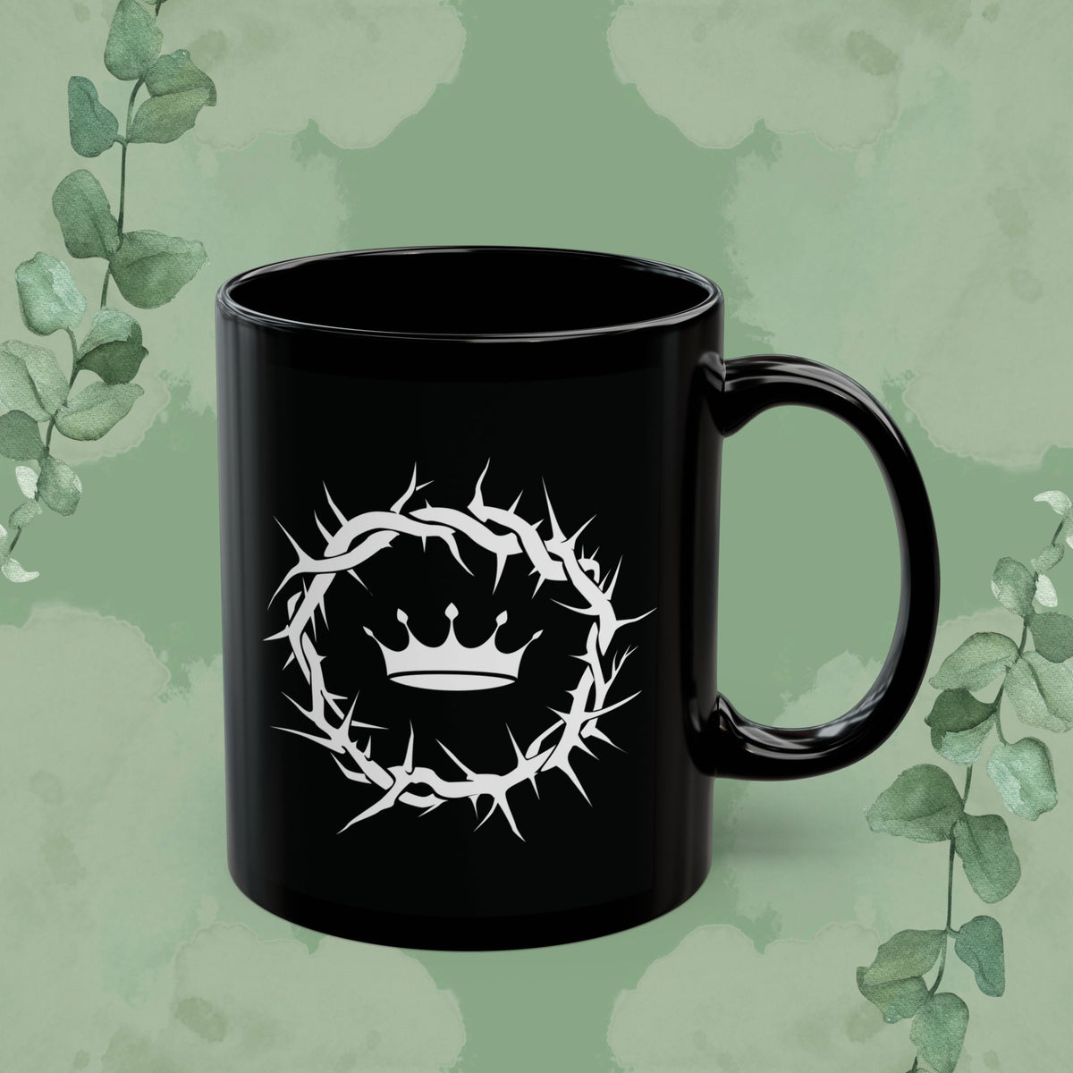 “Jesus Is King” Crown of Thorns Mug – Christian Symbol of Victory