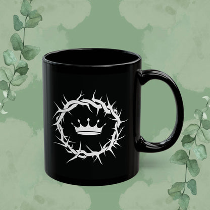 “Jesus Is King” Crown of Thorns Mug – Christian Symbol of Victory