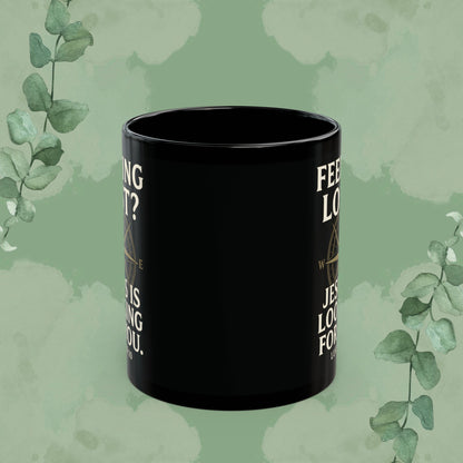 Feeling Lost? Jesus Is Looking for You – Luke 19:10 Black Mug