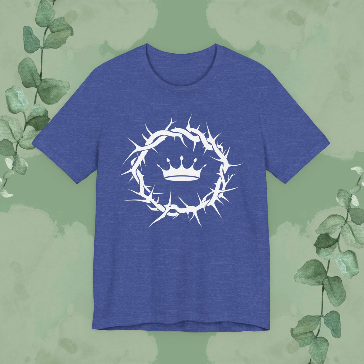 “Jesus Is King” Crown of Thorns T-Shirt – Bold Christian Minimalist Design