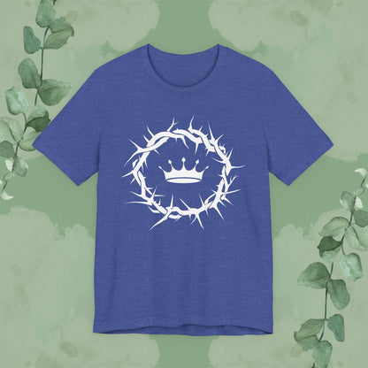 “Jesus Is King” Crown of Thorns T-Shirt – Bold Christian Minimalist Design