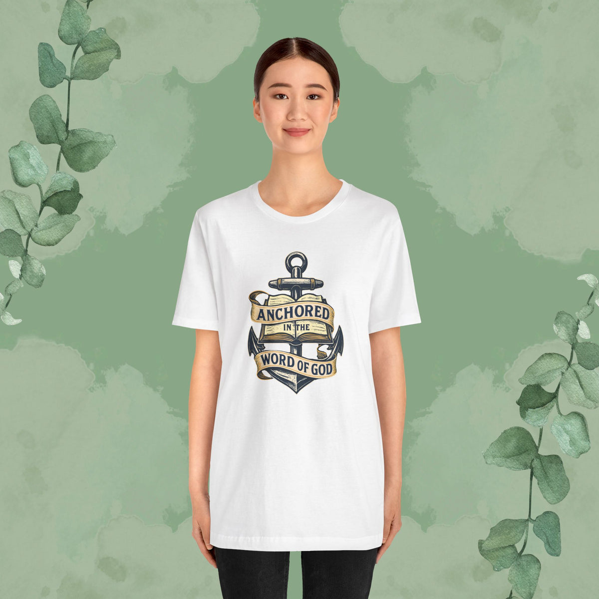 Anchored in the Word of God Christian T-Shirt – Unisex Faith-Based Tee