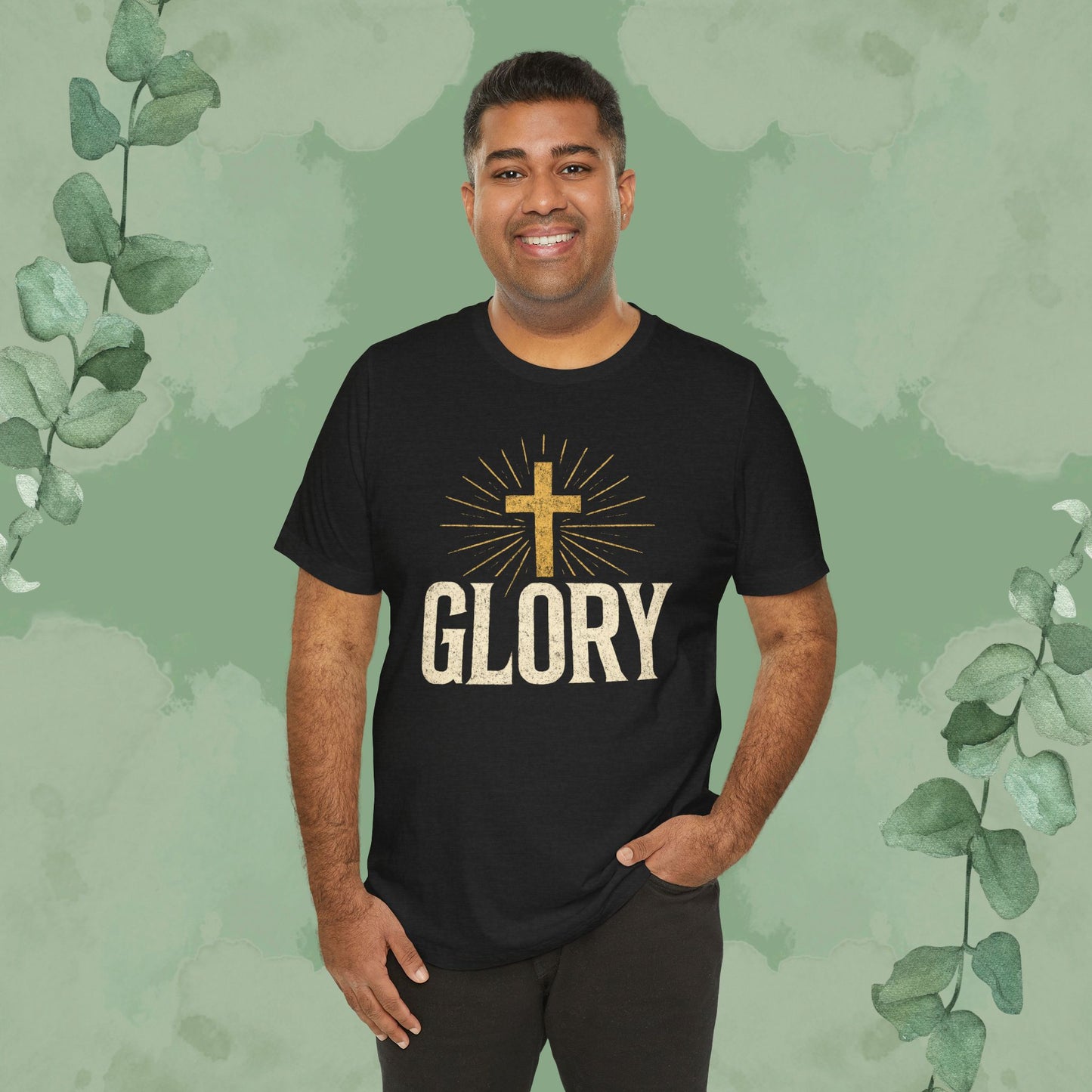 GLORY Christian T-Shirt | Radiant Cross Gospel Tee