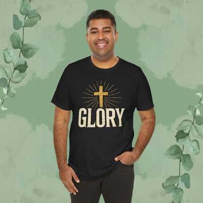 GLORY Christian T-Shirt | Radiant Cross Gospel Tee