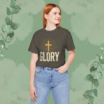 GLORY Christian T-Shirt | Radiant Cross Gospel Tee