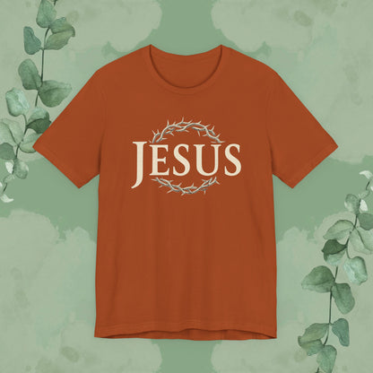 Jesus – Crown of Thorns Christian T-Shirt | Faith Statement Tee | True Vine Design
