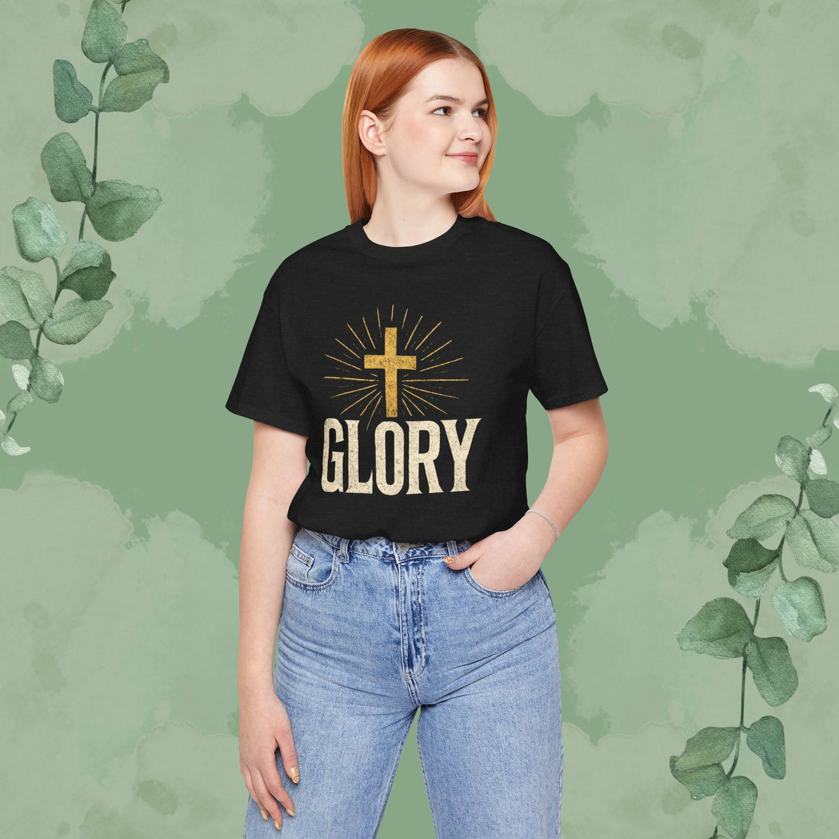 GLORY Christian T-Shirt | Radiant Cross Gospel Tee