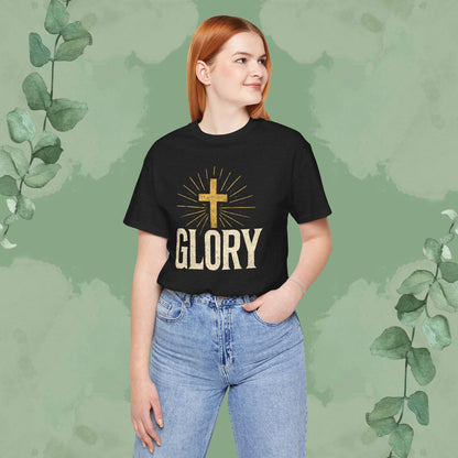 GLORY Christian T-Shirt | Radiant Cross Gospel Tee
