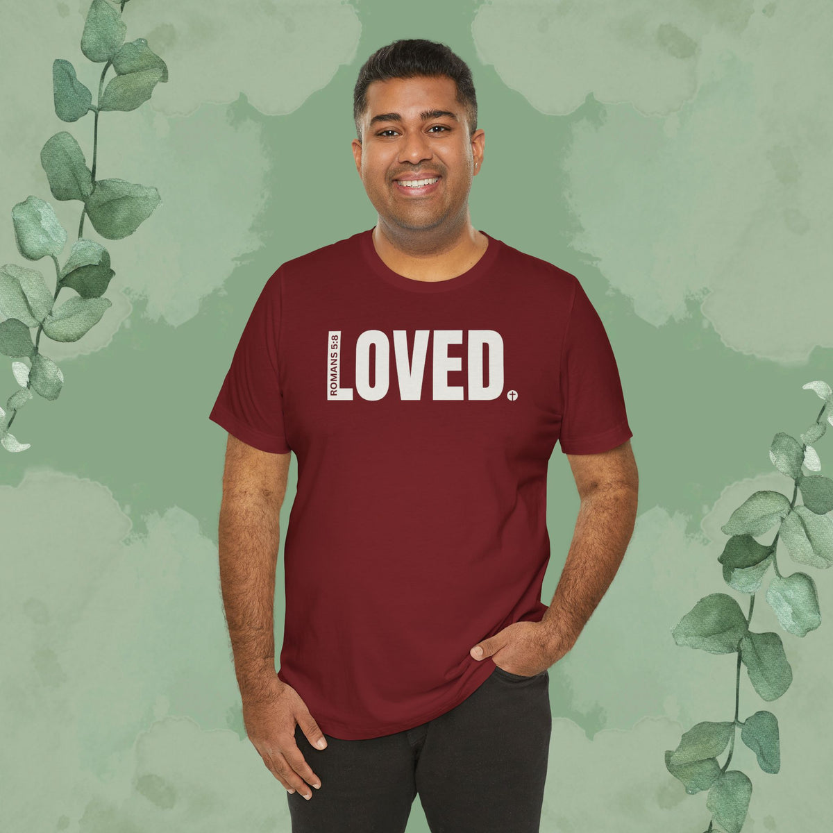 LOVED. – Romans 5:8 T-Shirt