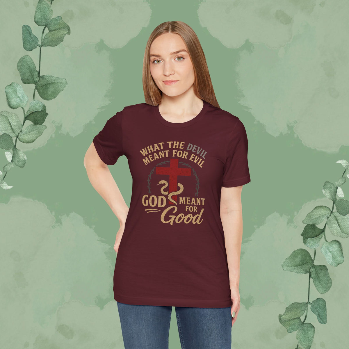 What the Devil Meant for Evil, God Meant for Good Christian T-Shirt