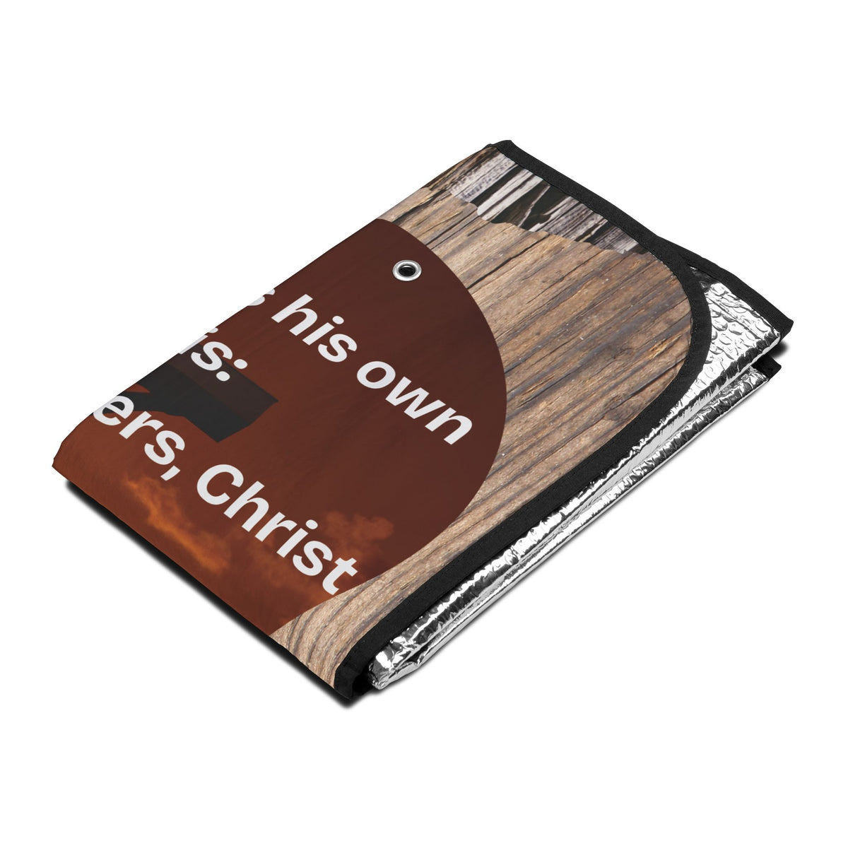 Romans 5:8 – Christ Died for Us Christian Car Sun Shade