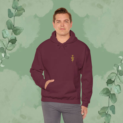 Abide – John 15:5 Christian Hoodie – Vine & Cross Design