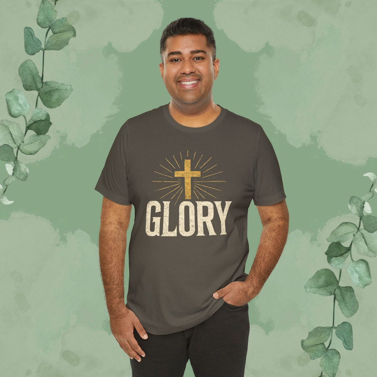 GLORY Christian T-Shirt | Radiant Cross Gospel Tee