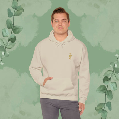 Abide – John 15:5 Christian Hoodie – Vine & Cross Design