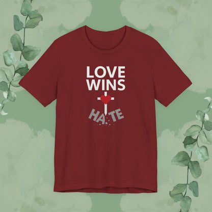 Love Wins – Christian T-Shirt | Faith Over Hate Tee | True Vine Design