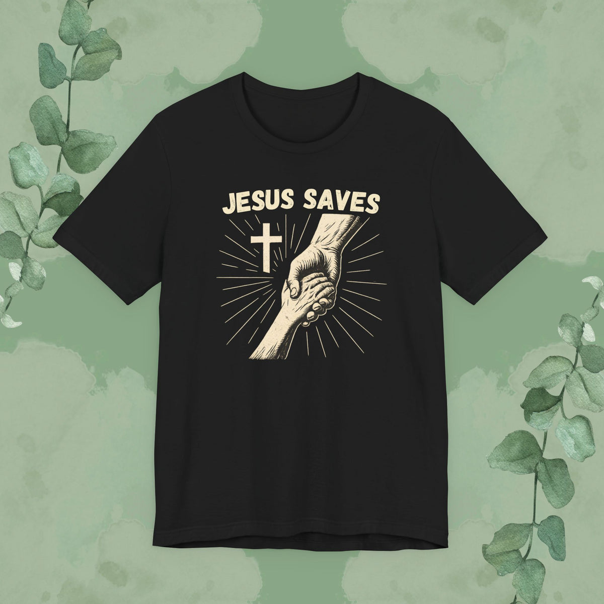 Jesus Saves – Hand of Salvation Christian T-Shirt
