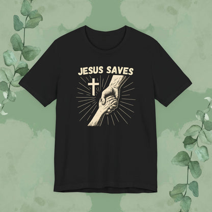 Jesus Saves – Hand of Salvation Christian T-Shirt