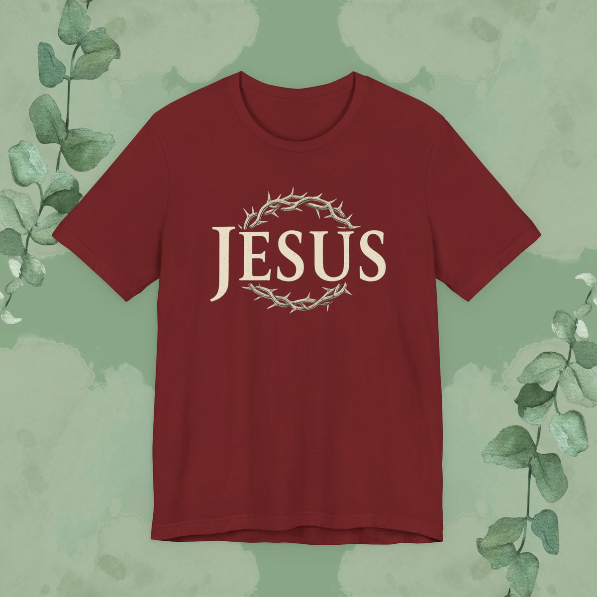 Christian T-shirt with Jesus crown of thorns faith design