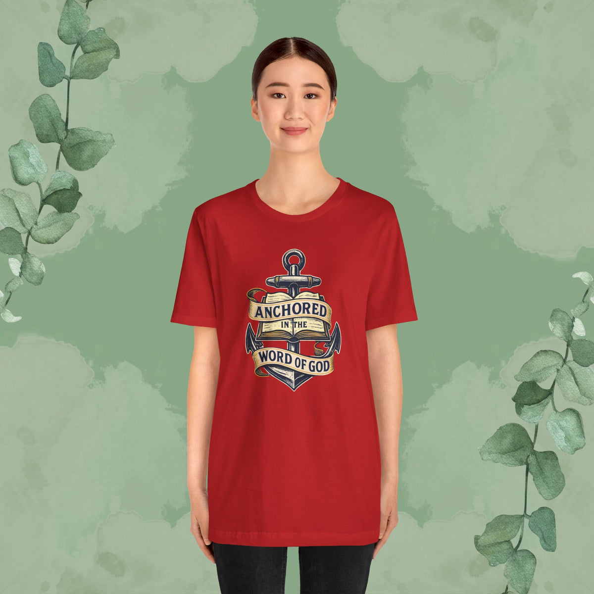 Anchored in the Word of God Christian T-Shirt – Unisex Faith-Based Tee