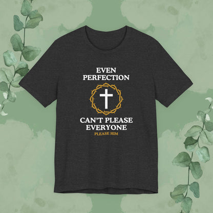 Even Perfection Can't Please Everyone — Please Him Christian T-shirt