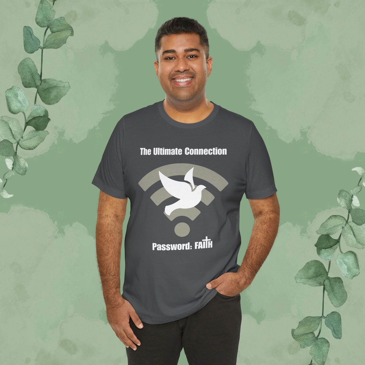 “The Ultimate Connection – Password: FAITH” Christian T-Shirt – Bold, Tech-Inspired Faith Statement