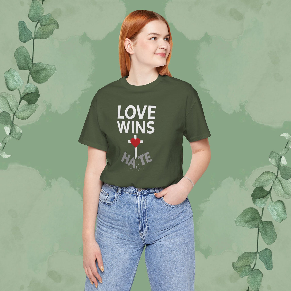Love Wins – Christian T-Shirt | Faith Over Hate Tee | True Vine Design