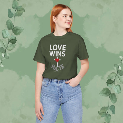 Love Wins – Christian T-Shirt | Faith Over Hate Tee | True Vine Design