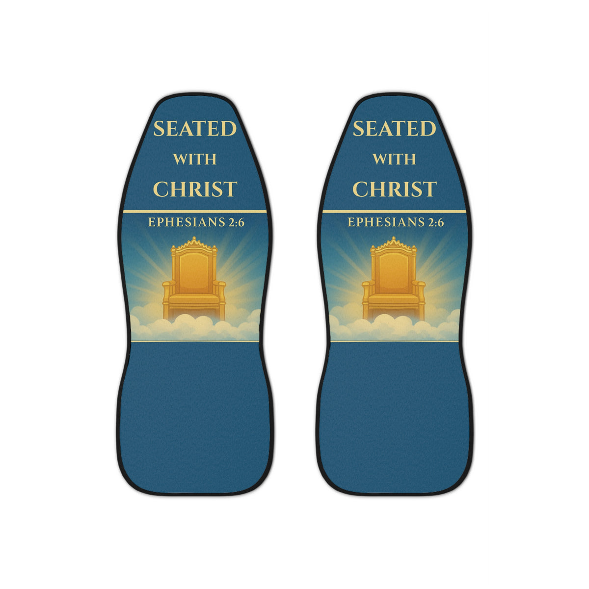 Seated With Christ – Ephesians 2:6 Christian Car Seat Covers (Set of 2)