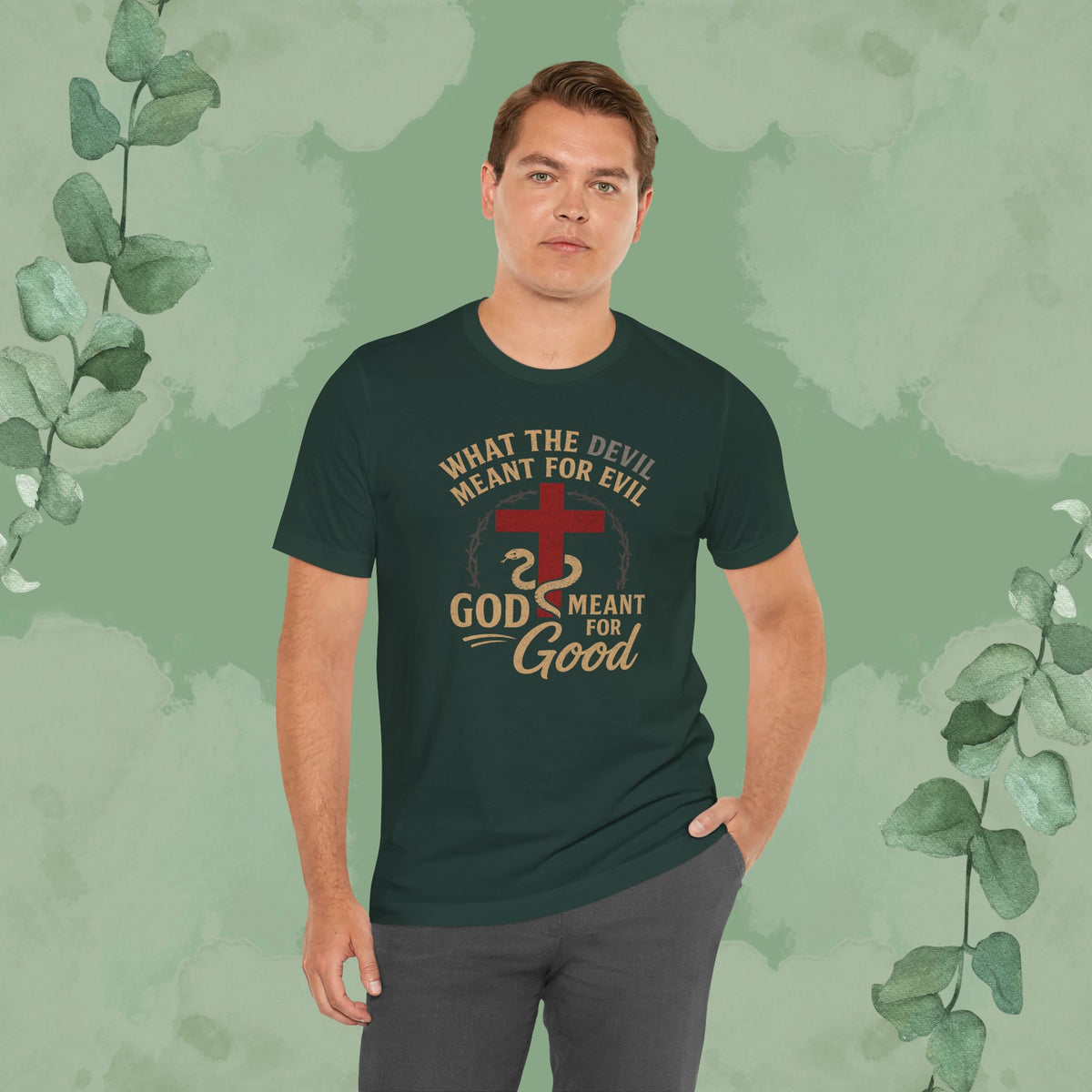 What the Devil Meant for Evil, God Meant for Good Christian T-Shirt