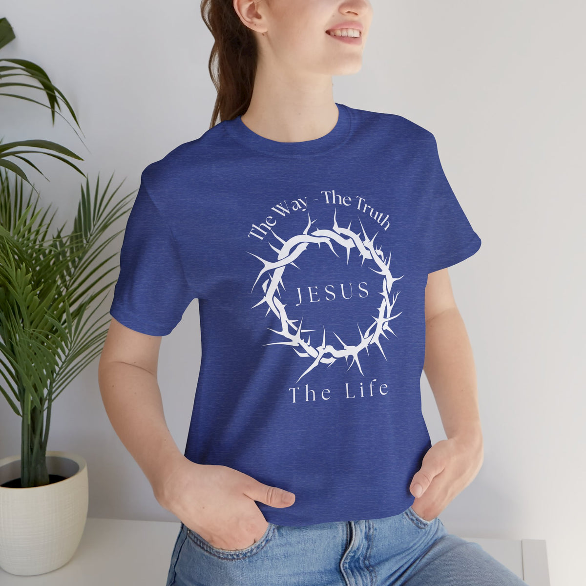 Jesus – The Way, The Truth, The Life T-Shirt – Crown of Thorns Scripture Design