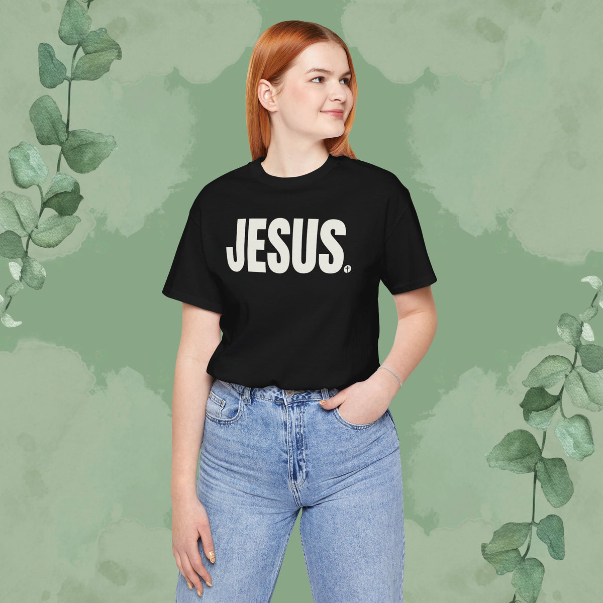 JESUS Period – Bold Christian T-Shirt with Cross Design | True Vine Design