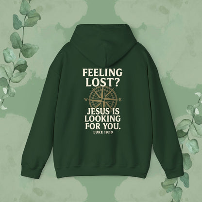 Feeling Lost? Jesus is Looking for You – Luke 19:10 Compass Hoodie