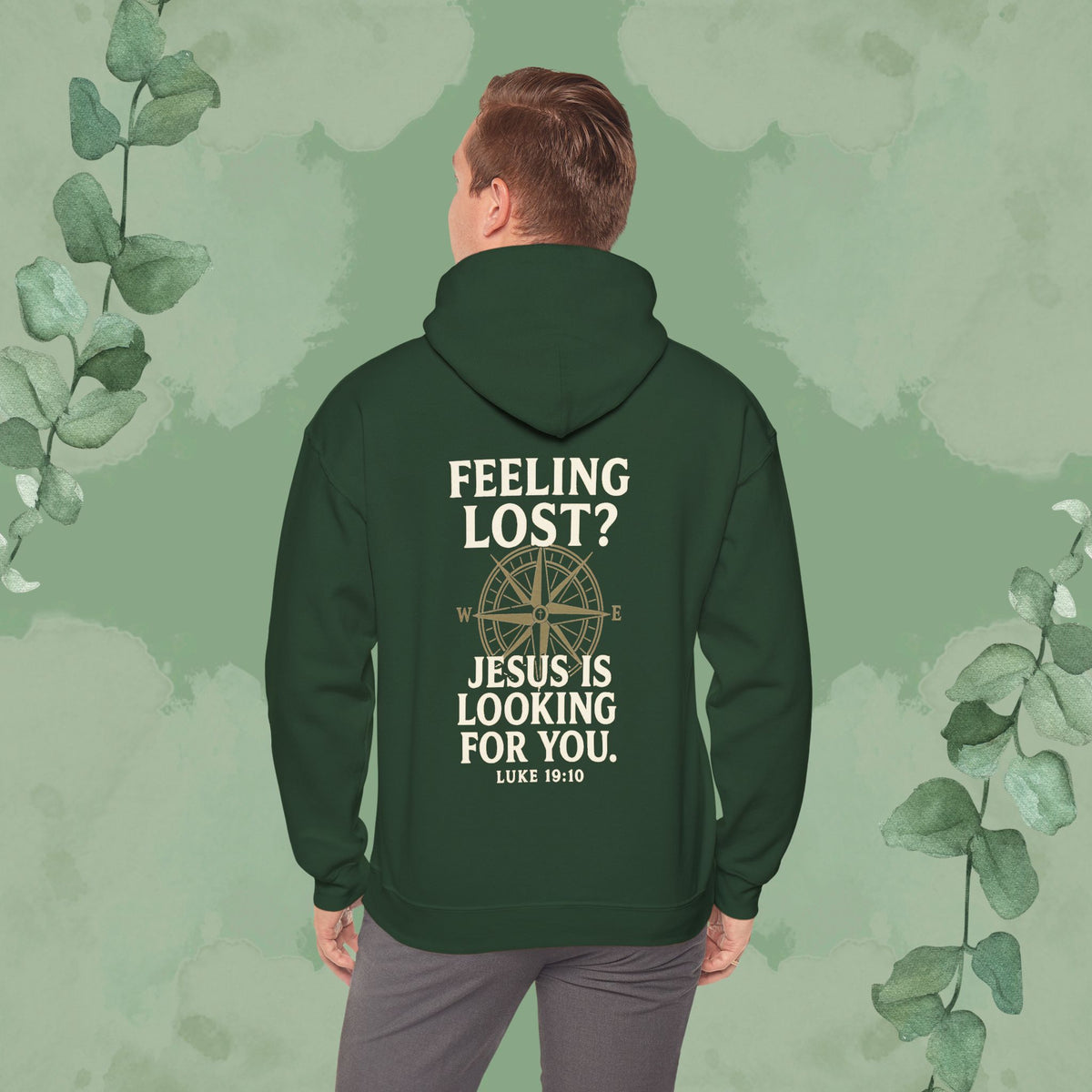 Feeling Lost? Jesus is Looking for You – Luke 19:10 Compass Hoodie
