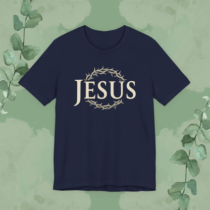 Jesus – Crown of Thorns Christian T-Shirt | Faith Statement Tee | True Vine Design