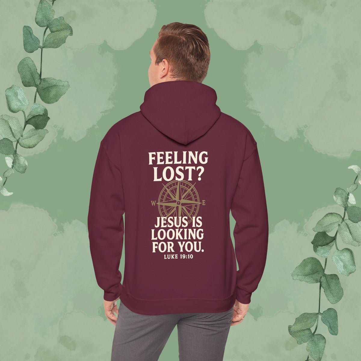 Feeling Lost? Jesus is Looking for You – Luke 19:10 Compass Hoodie