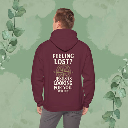 Feeling Lost? Jesus is Looking for You – Luke 19:10 Compass Hoodie