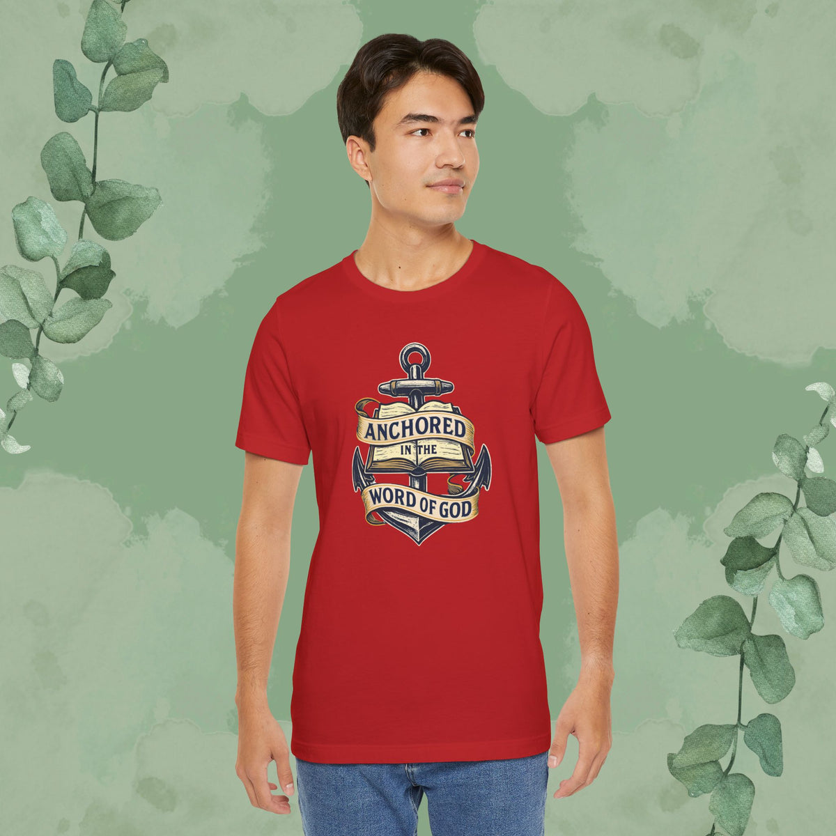 Anchored in the Word of God Christian T-Shirt – Unisex Faith-Based Tee