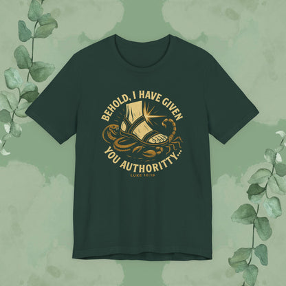 Authority / Nevertheless – Luke 10:19-20 Christian T-Shirt