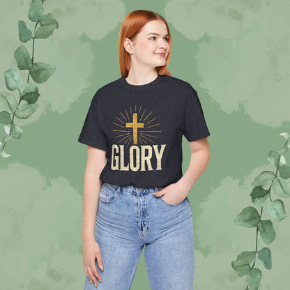 GLORY Christian T-Shirt | Radiant Cross Gospel Tee