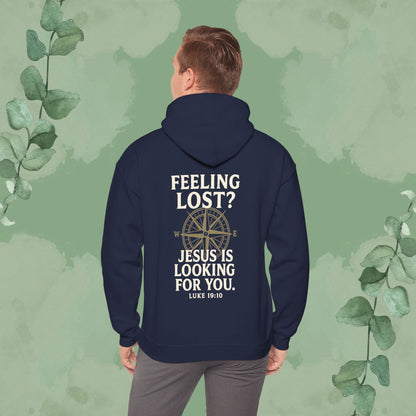 Feeling Lost? Jesus is Looking for You – Luke 19:10 Compass Hoodie